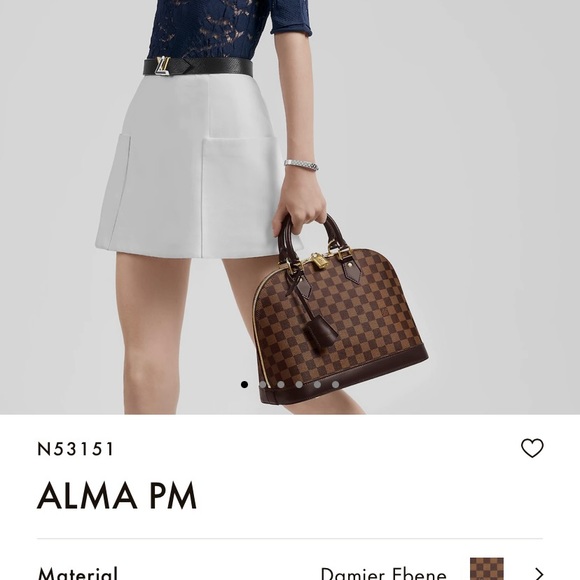 SOLD Authentic Louis Vuitton Damier Ebene Alma PM - Picture 14 of 15